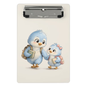Porte-bloc Mini Oiseau Bleu Mignon