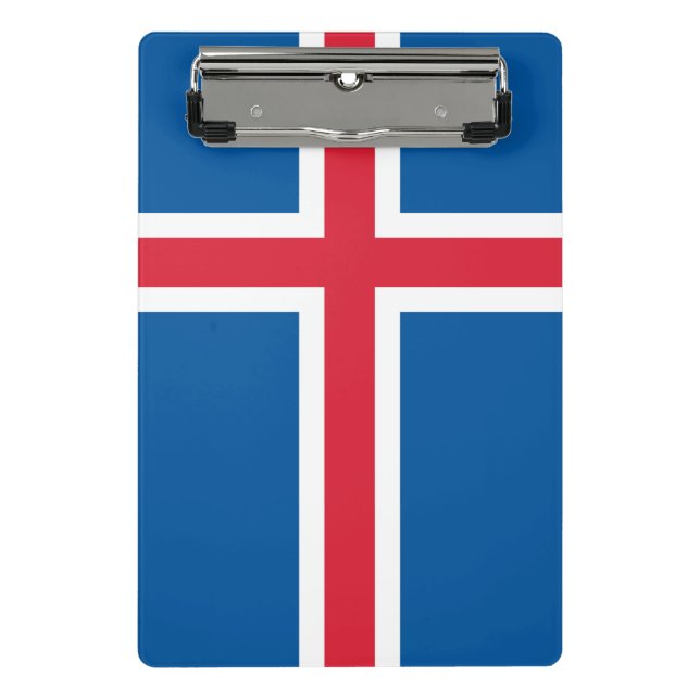 Porte-bloc Mini porte - bloc avec drapeau d'Islande (Devant)