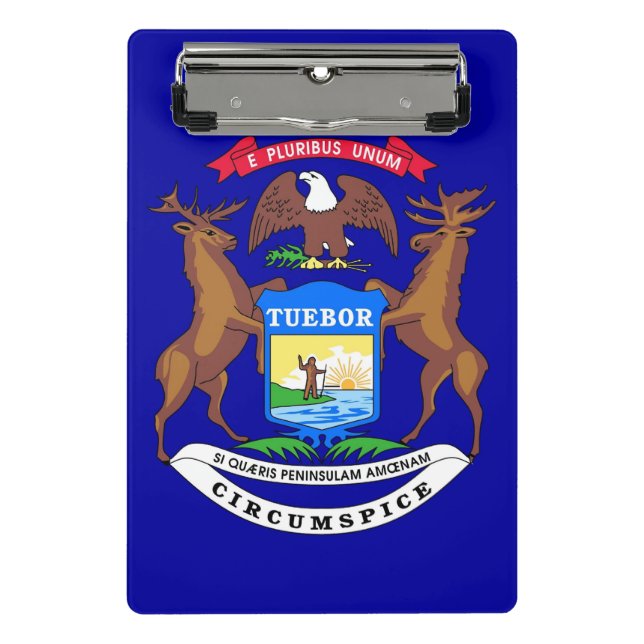 Porte-bloc Mini porte - bloc avec drapeau du Michigan, USA (Devant)