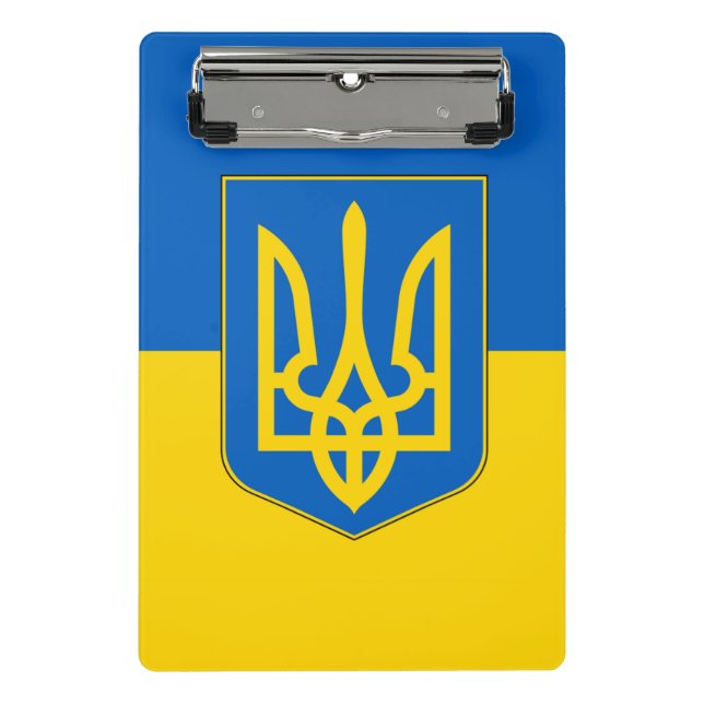 Porte-bloc Mini porte - bloc avec drapeau d'Ukraine (Devant)
