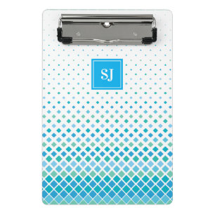 Porte-bloc Mini Porte - bloc de Monogramme de diamant géométr