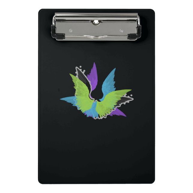 Porte-bloc Mini Porte - bloc des ailes Abstraites (Devant)