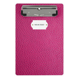 Porte-bloc Mini porte - bloc en cuir rose