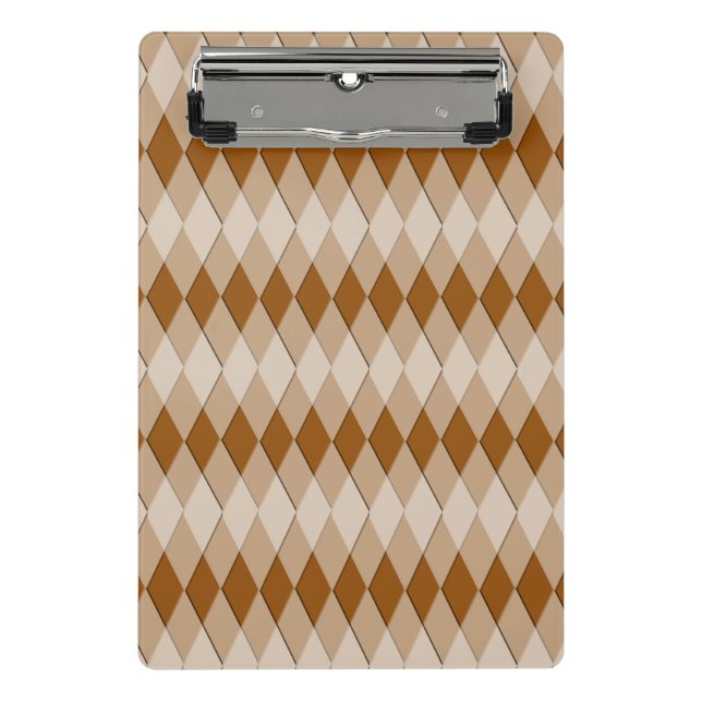 Porte-bloc Mini Porte - bloc - motif Jacquard (Browns) (Devant)