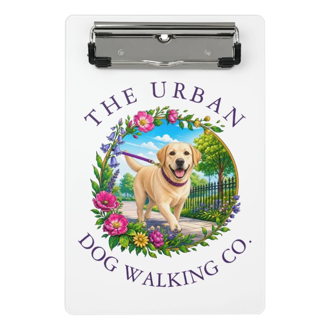 Porte-bloc mini pour promenade de chien avec Labra (Devant)