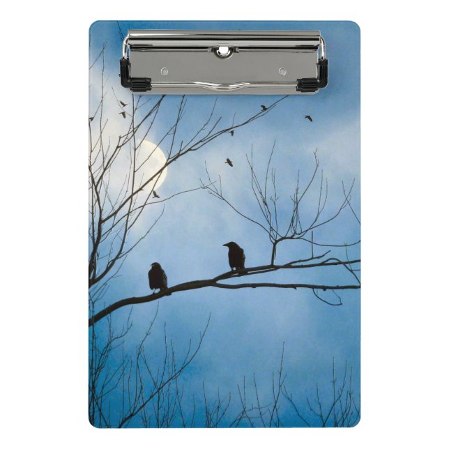 Porte-bloc Mini Presse-papiers Corbeaux (Devant)