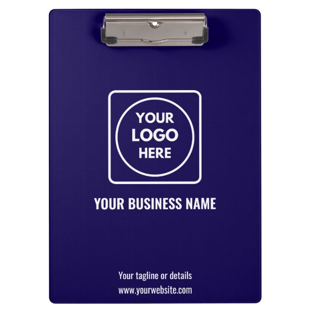 Porte-bloc Minimalist Navy Blue Logo Pro clipboard (Devant)