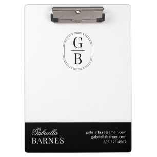 Porte-bloc Minimaliste Moderne Noir & Blanc Gras