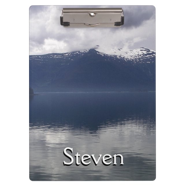 Porte-bloc Misty Alaskan Sea dans les tons bleu (Devant)