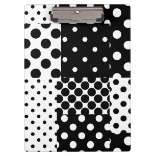 Porte-bloc Mode noir blanc à pois Style Design