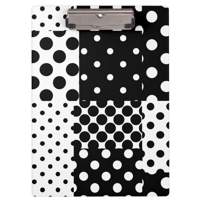 Porte-bloc Mode noir blanc à pois Style Design  (Devant)