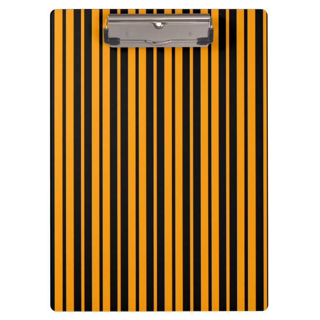 Porte-bloc Modèle de bande verticale orange noir (Devant)