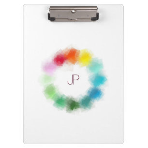 Porte-bloc Modèle élégant moderne de monogramme coloré person