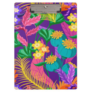 Porte-bloc Modèle floral exotique coloré-23148