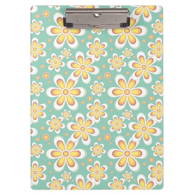 Porte-bloc Modèle floral jaune (Devant)