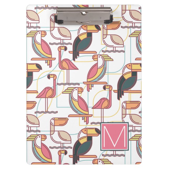 Porte-bloc Modelez avec les oiseaux tropicaux que | ajoutent (Devant)