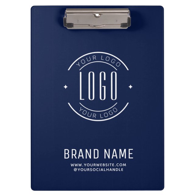 Porte-bloc Modern custom company logo business branded (Devant)