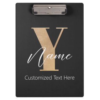 Porte-bloc Modern Monogrammed Initial Y & Name Personalized