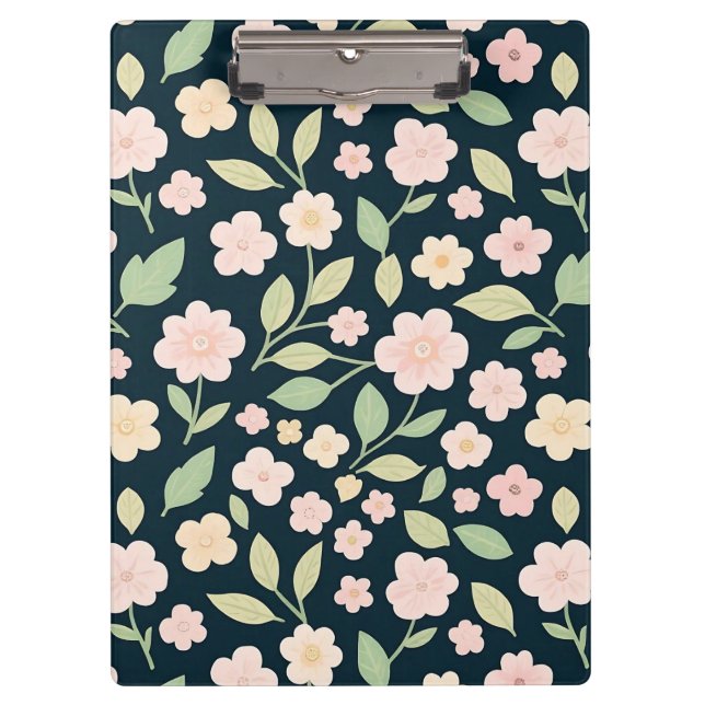 Porte-bloc Modern Pink Wildflowers Pattern (Devant)