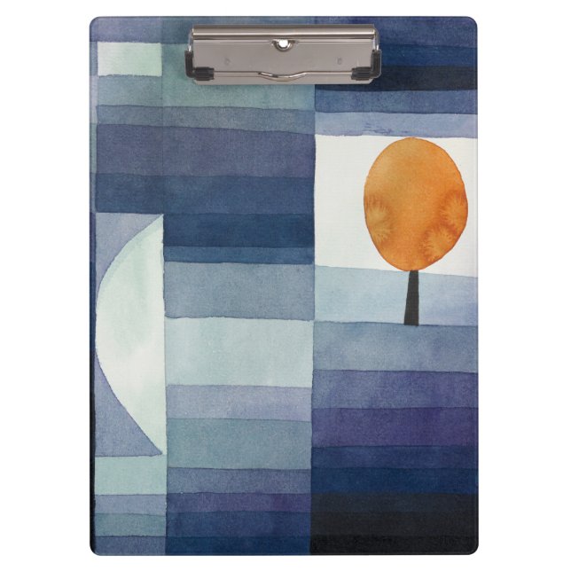 Porte-bloc Moderne Abstrait Géométrique Bleu Orange Klee (Devant)