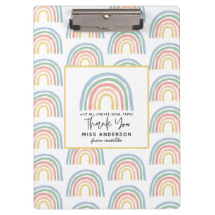 Porte-bloc Moderne aquarelle arc-en-ciel professeur merci mig
