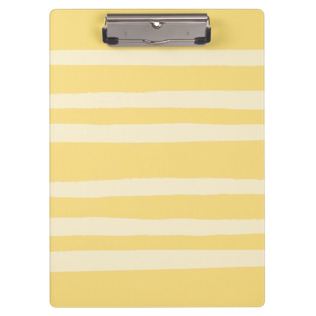Porte-bloc Moderne Chic Jaune Beurre Rayé (Devant)