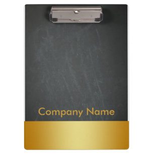 Porte-bloc Moderne Elegant Gold Faux Foil Company Logo Clipbo