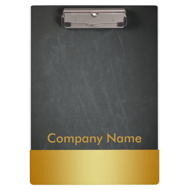 Porte-bloc Moderne Elegant Gold Faux Foil Company Logo Clipbo (Devant)