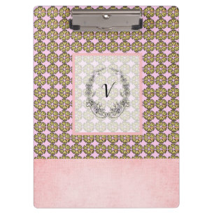 Porte-bloc Moderne élégant Monogramme Rustique Motif