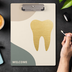 Porte-bloc Moderne minimaliste Dental Faux Gold Tooth