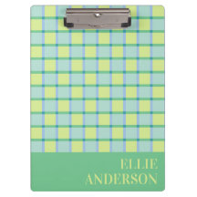 Porte-bloc moderne pastel bleu vert lime personnal