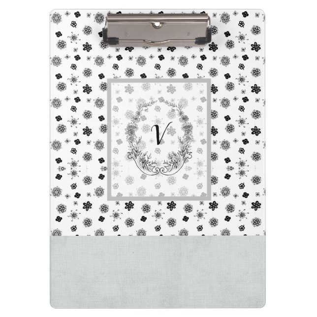 Porte-bloc Moderne stylish Monogramme Motif fille (Devant)