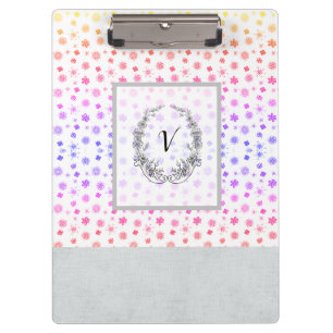 Porte-bloc Moderne stylish Monogramme Motif fille
