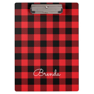 Porte-bloc Moderne vérification rouge et noir de Buffalo