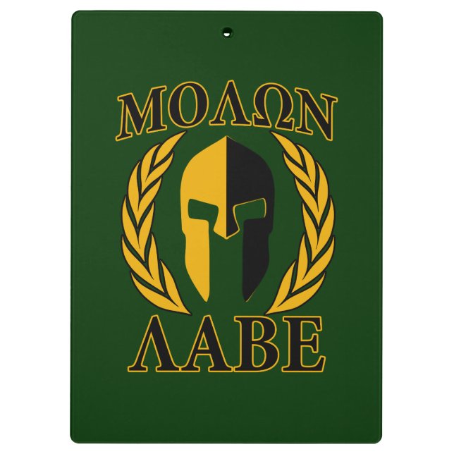 Porte-bloc Molon Labe Laurels Spartan Forest Décor vert (Dos)