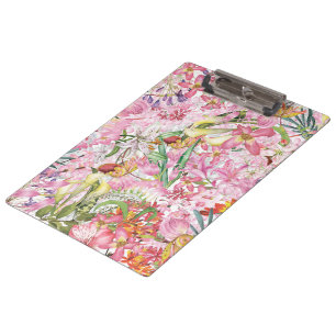 Porte-bloc Mon jardin de fleurs exotiques tropical coloré