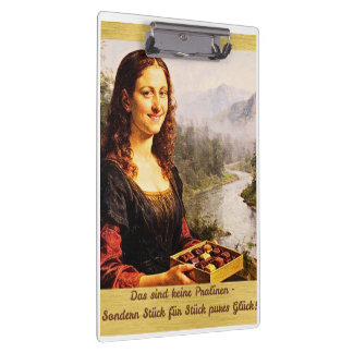 Porte-bloc Mona Lisa aime les chocolats