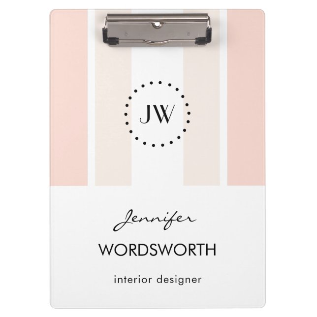 Porte-bloc Monogram Professional Elegant Pastel Porte - bloc (Devant)