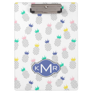 Porte-bloc Monogramme abstrait des ananas