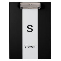 Monogramme bicolore moderne noir et gris clair