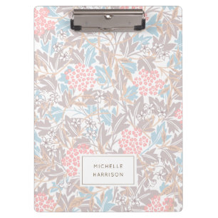Porte-bloc Monogramme Coloré Floral Moderne Vintage Rose bleu