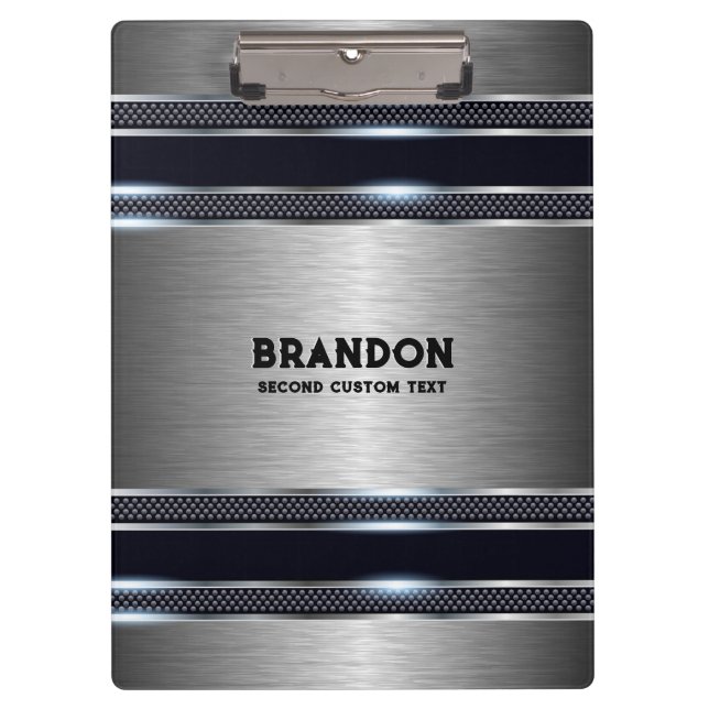 Porte-bloc monogramme de conception géométrique industrielle  (Devant)