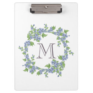 Porte-bloc Monogramme de couronne florale