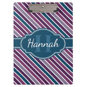 Porte-bloc Monogramme de Motif Turquoise Gras Violet