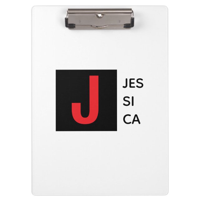 Porte-bloc Monogramme de nom professionnel élégant moderne (Devant)