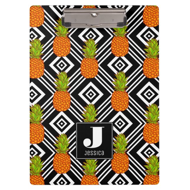 Porte-bloc Monogramme géométrique des ananas | (Devant)