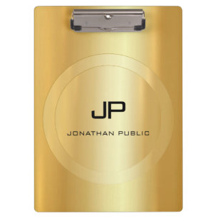 Porte-bloc Monogramme Gold Faux tendance sur mesure Élégant