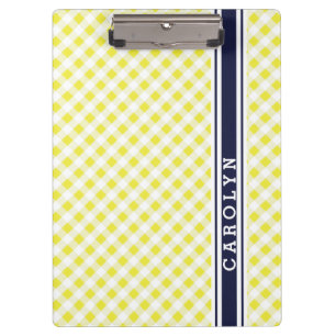 Porte-bloc monogramme jaune de très bon goût chic de motif de