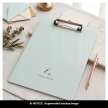 Monogramme Minimaliste Élégant Vert Menthe