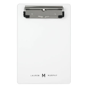 Porte-bloc Monogramme moderne Nom Typographie Mini Porte - bl